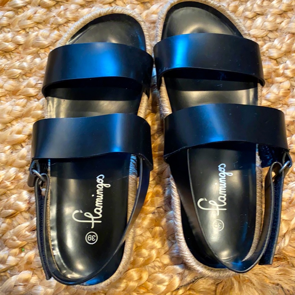 Flamingo platform sandals, size 39